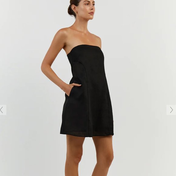 DISSH Black Strapless Mini Dress - Picture 5 of 13